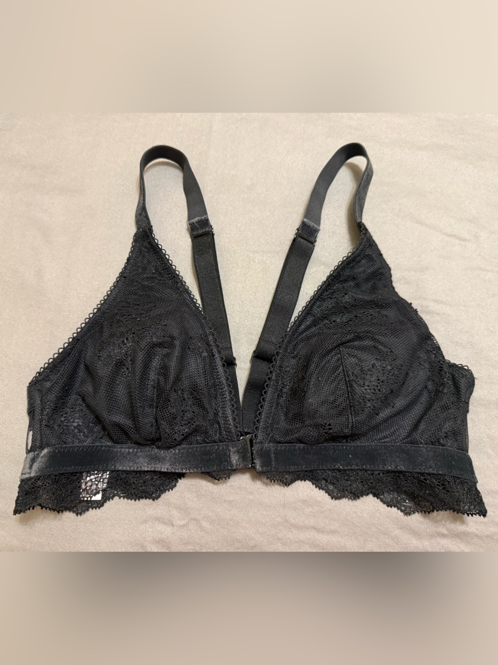 Black Lace Bralette with Adjustable Straps
